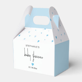 Blue Hearts Baby Boy Shower  voetbox Bedankdoosjes