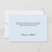 Blue Hearts Baby Shower Bedankkaart (Achterkant)