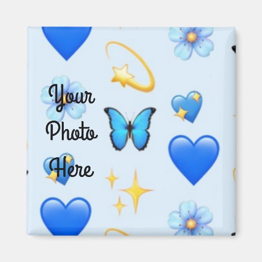 Blue Hearts - Create Your Own (CYO) - Magneet (Voorkant)