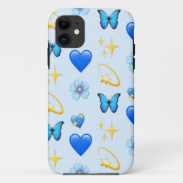Blue Hearts - CYO- iPhone 11 Hoesje