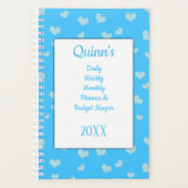Blue Hearts Daily Budget Planner (Voorkant)