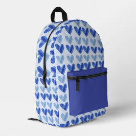 Blue Hearts Delight Backpack Bedrukte Rugzak
