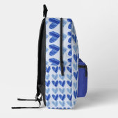 Blue Hearts Delight Backpack Bedrukte Rugzak (Links)
