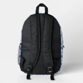 Blue Hearts Delight Backpack Bedrukte Rugzak (Achterkant)
