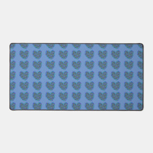 Blue Hearts Desk Mat