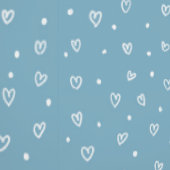 Blue Hearts & Dots Pattern – Cute Hand-Drawn Desig Behang (Zoom)