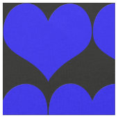 Blue Hearts Fabric Stof (Close Up)