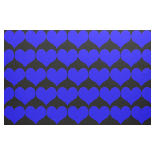 Blue Hearts Fabric Stof (Fat Quarter)