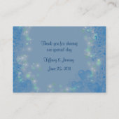 Blue Hearts Gepersonaliseerde Trouwtafel Plaatskaartje (Achterkant)