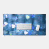 Blue Hearts Glitter Bureaumat (Keyboard & Muis)