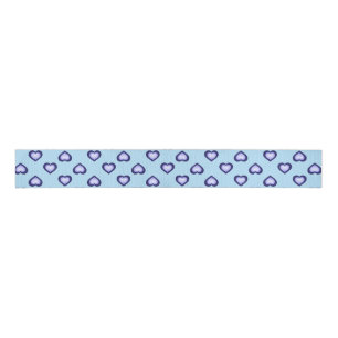 Blue Hearts Patroon Grosgrain Lint