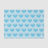 Blue Hearts Patroon Tissuepapier (Voorkant)