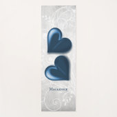 Blue Hearts Personalized Yoga Mat (Voorkant)