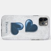 Blue Hearts Persoonlijke Hoesje-Mate iPhone Case C (Achterkant (horizontaal))