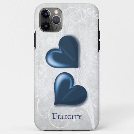 Blue Hearts Persoonlijke Hoesje-Mate iPhone Case C (Achterkant)