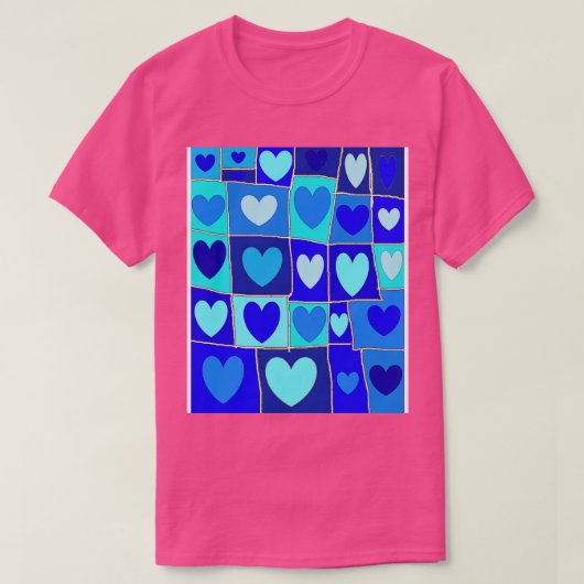 Blue Hearts Phone Case T-shirt (Design voorkant)