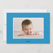 Blue Hearts Photo Valentijnsdag Feestdagenkaart (Achterkant)