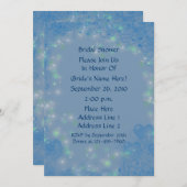 Blue Hearts Sparkly Lights Vrijgezellenfeest Invit Kaart (Voorkant / Achterkant)