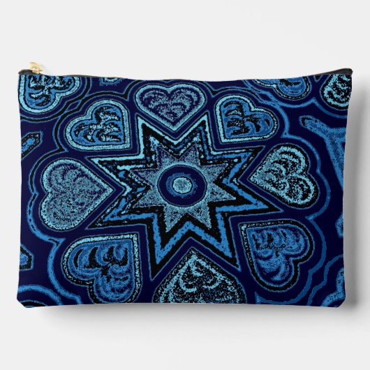 Blue Hearts & Stars Accessoiretas Etui (Voorkant)