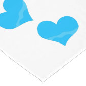 Blue Hearts Table Runner Lange Tafelloper (Hoek)
