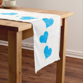 Blue Hearts Table Runner Lange Tafelloper (Voorbeeld)