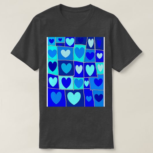 Blue Hearts Telefoonhoesje 1 T-shirt (Design voorkant)