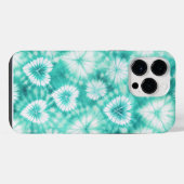 Blue Hearts Tie Dye iPhone Hoesje (Achterkant horizontaal)