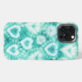 Blue Hearts Tie Dye iPhone Hoesje (Achterkant horizontaal)