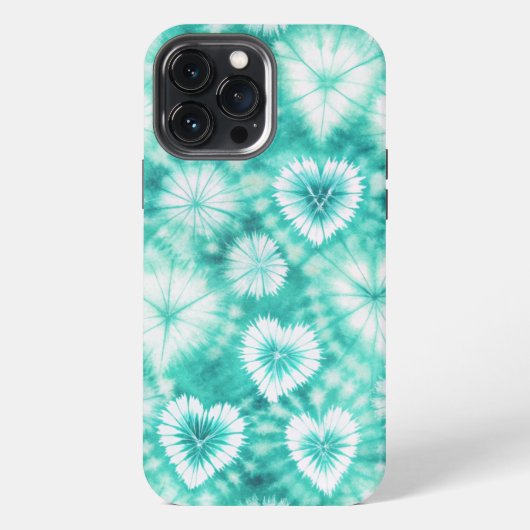 Blue Hearts Tie Dye iPhone Hoesje (Achterkant)