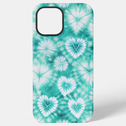 Blue Hearts Tie Dye iPhone Hoesje (Achterkant)