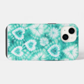 Blue Hearts Tie Dye iPhone Hoesje (Achterkant horizontaal)
