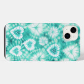 Blue Hearts Tie Dye iPhone Hoesje (Achterkant horizontaal)