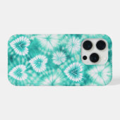 Blue Hearts Tie Dye iPhone Hoesje (Achterkant horizontaal)