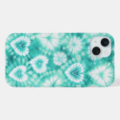 Blue Hearts Tie Dye iPhone Hoesje (Achterkant horizontaal)