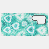 Blue Hearts Tie Dye Samsung Galaxy Hoesje (Achterkant horizontaal)