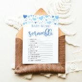 Blue Hearts Valentijn Baby Word Scramble spel Kaart