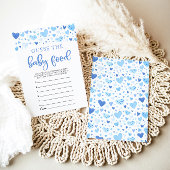 Blue Hearts Valentijn Raad de Baby Food Game Kaart