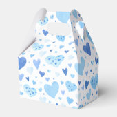 Blue Hearts Valentijn Sweetheart Baby shower Bedankdoosjes (Achterkant)