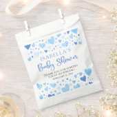 Blue Hearts Valentijn Sweetheart Baby shower Bedankzakje (Geknipt)