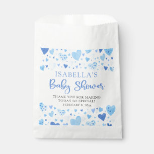 Blue Hearts Valentijn Sweetheart Baby shower Bedankzakje