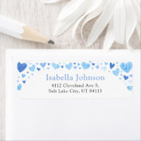Blue Hearts Valentijnsdag retouradres
