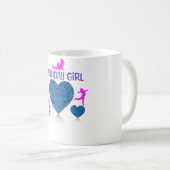 Blue Hearts verjaardagsmeisje T-shirt Koffiemok (Voorkant rechts)