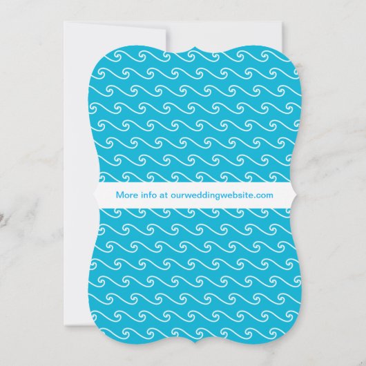 Blue Hearts Wedding Cruise Uitnodiging (Achterkant)