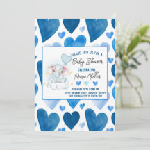 Blue Hearts Winter Baby shower