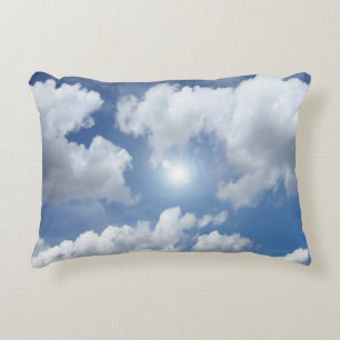 Blue Heaven Clouds + jouw ideeën Accent Kussen