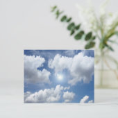 Blue Heaven Clouds + jouw ideeën Briefkaart (Staand voorkant)