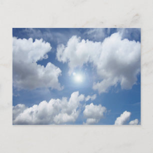 Blue Heaven Clouds + jouw ideeën Briefkaart