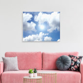 Blue Heaven Clouds + jouw ideeën Canvas Afdruk (Insitu (Woonkamer))