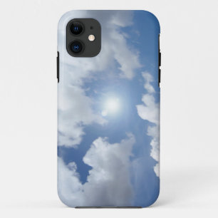 Blue Heaven Clouds + jouw ideeën iPhone 11 Hoesje