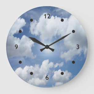 Blue Heaven Clouds + jouw ideeën Grote Klok